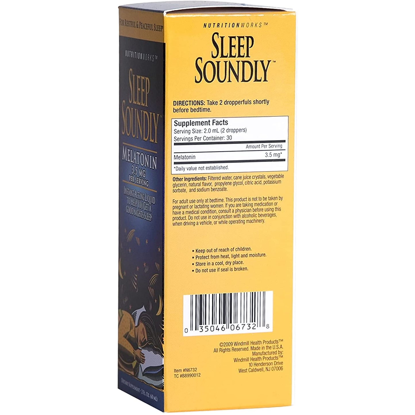 Sleep Soundly Melatonin, 2-Ounce Bottles (Pack of 3)
