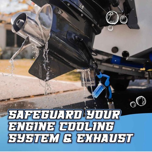 Salty Captain Marine Engine Flush Kit - Clean, Optimize & Protect Jet Ski Engine Cooling System & Exhausts, Universal Motor Flush Adapter & Outboard Boat Performance Maintenance Solution