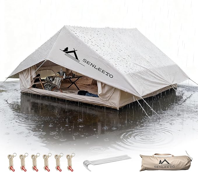 10‘ x 13’ Rain Fly Fits for 6-8 People, 4 Season Waterproof and Ultralight Survival Tent Shelter Awning Sunshade Cloth, Ea...