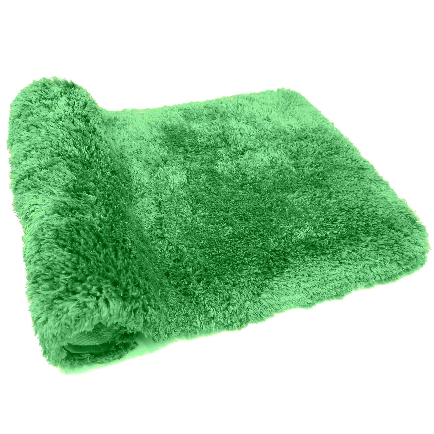 FIFU Bathroom Rugs 17" W x 24" L, Bath Mat for Bathroom, Bedroom, Laundry Room & Kitchen, Non-Slip Rubber Latex Backing, Extra Soft and Absorbent Microfiber Carpet, Machine Washable Rug, Green