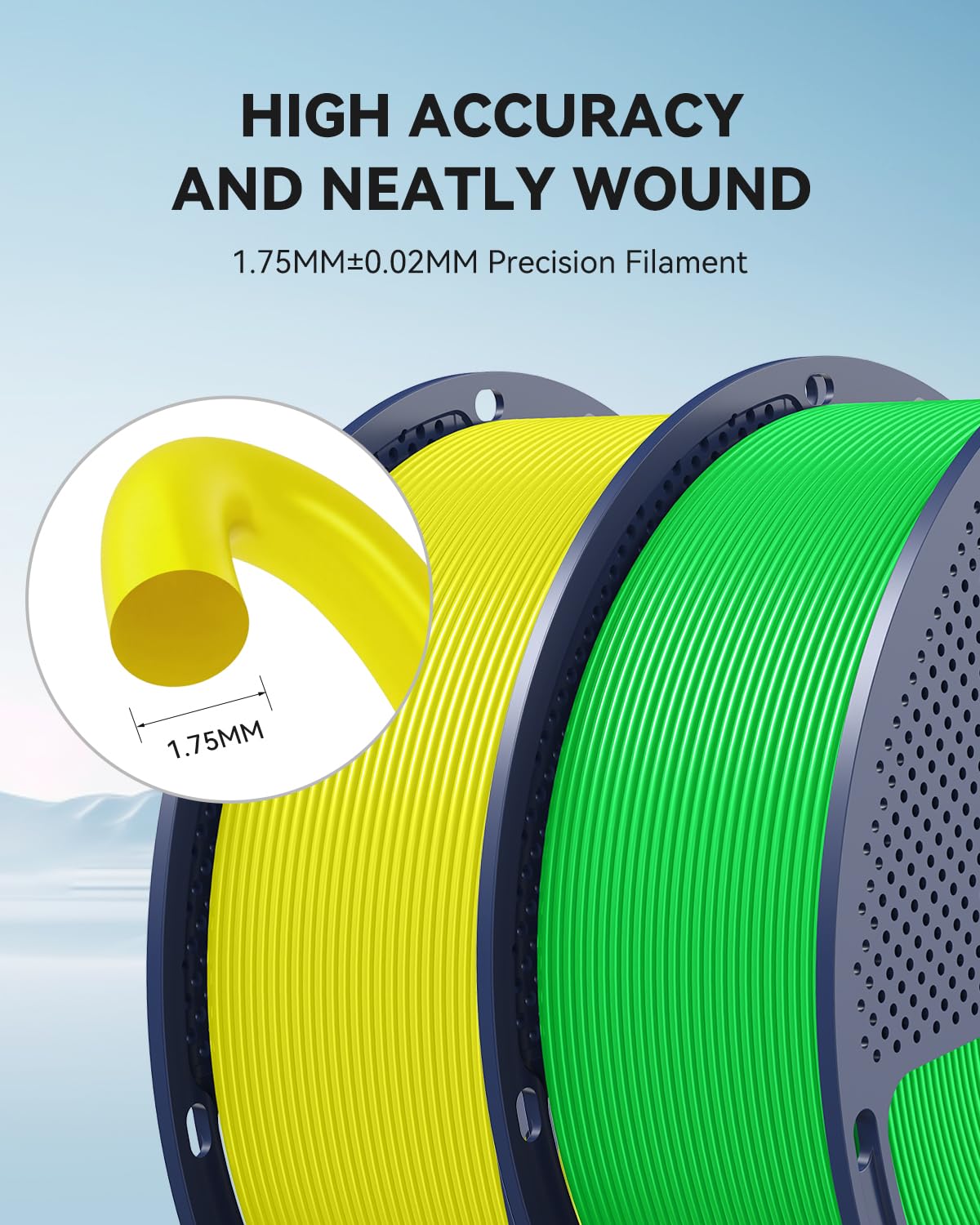 SUNLU Upgrade PLA+2.0 3D Printer Filament, High Speed PLA Plus Filament 1.75mm, 30mm/s - 600mm/s Print Range, Tougher and Stronger, Dimensional Accuracy +/-0.02mm, 1KG Spool(2.2lbs), White