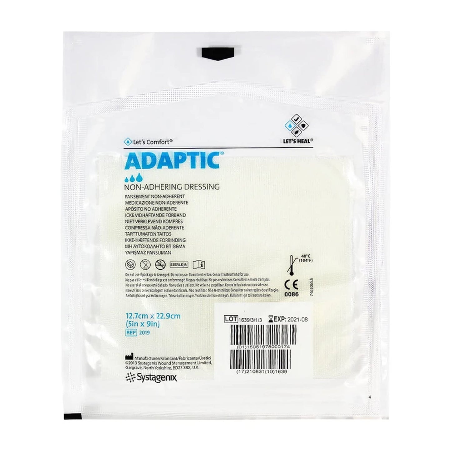 ADAPTIC Non-adhering Dressing 5" x 9" Box: 12 (1)