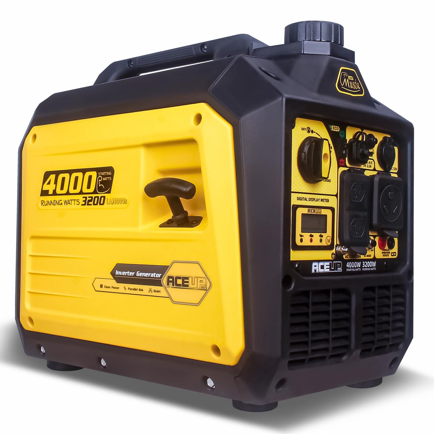 Aceup Energy 4000 Watt Portable Inverter Generator 149cc, Gas Quiet Generator for Home, RV-Ready, EPA Compliant