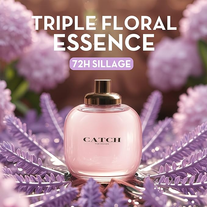 4-Piece Women's Perfume Set with 10ml Rollerball, EDP Collection, Variety of Fragrances,Long Lasting Fragrance (Je taime Paris/CATCH FOR WOMEN/Sugar Candy/Lovely Lolita)
