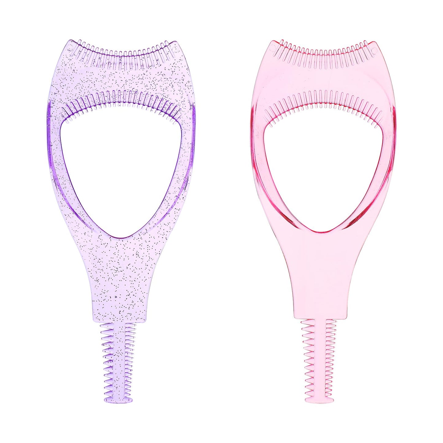 WLLHYF 2 Pack Mascara Shield Guard Makeup Eyelash Buddy 3 in 1 Eye Lash Applicator Tool Beauty Cosmetic Mascara Separator Comb P