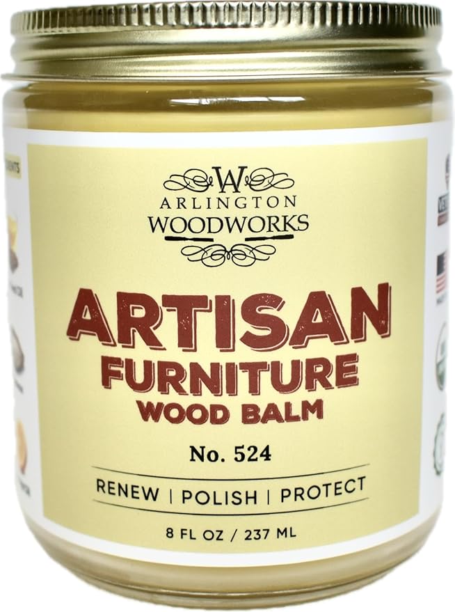 Artisan Furniture Wood Balm No. 524 – Natural Wood Care Restore, Polish & Protect – Food-Safe & No Sanding Needed