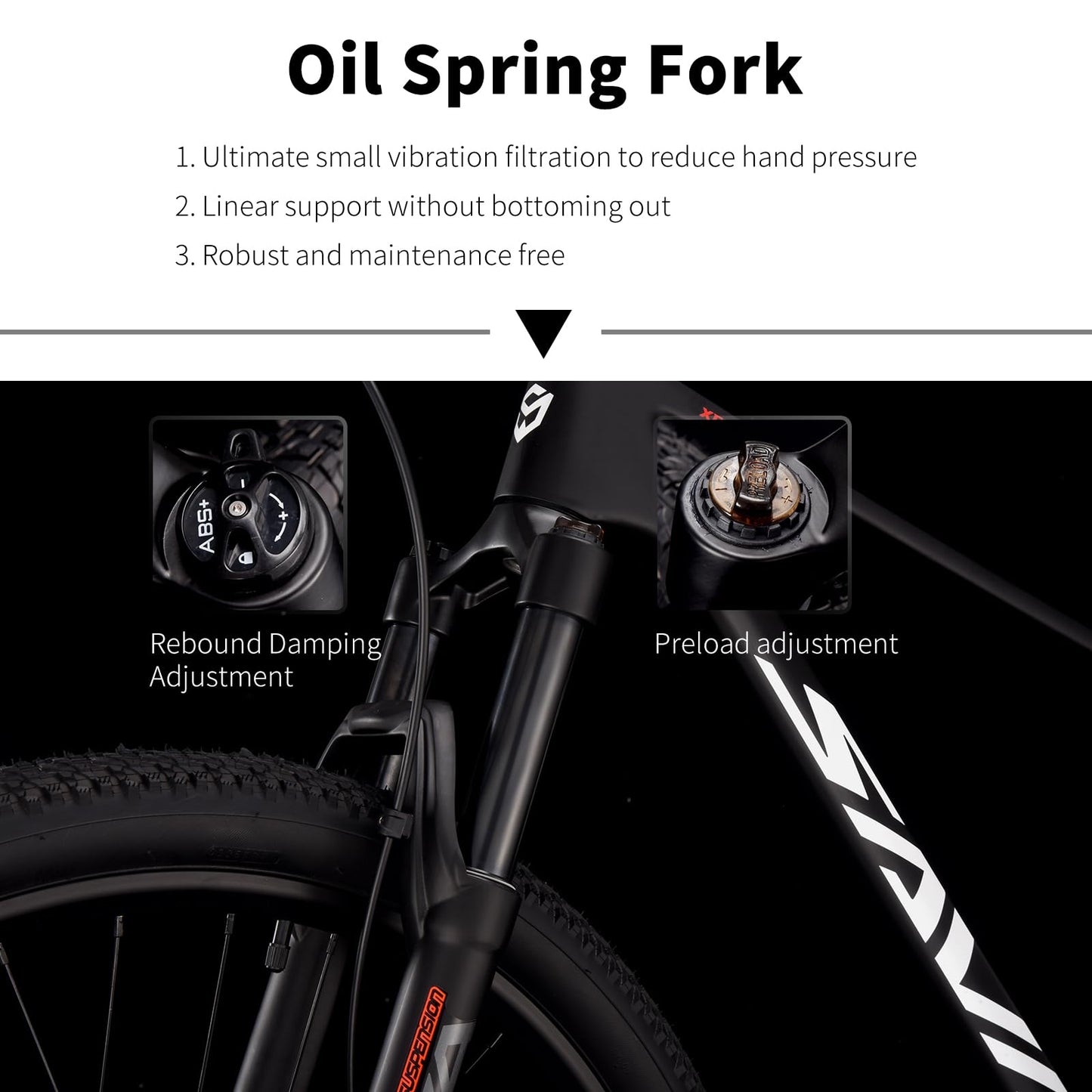 SAVADECK Carbon Fiber MTB with U6000 10 Speed Shift Groupset, Hydraulic Disc Brake with MT200 Break System (Shimmering White, 29 * 15.5)