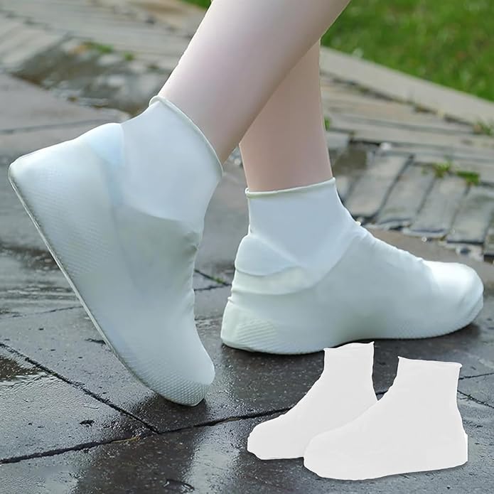 Waterproof Shoe Covers, Elastic and Reusable Shoe Protector for Rain and Wet Weather, Universal Size Fits Shoes Size 40-4...