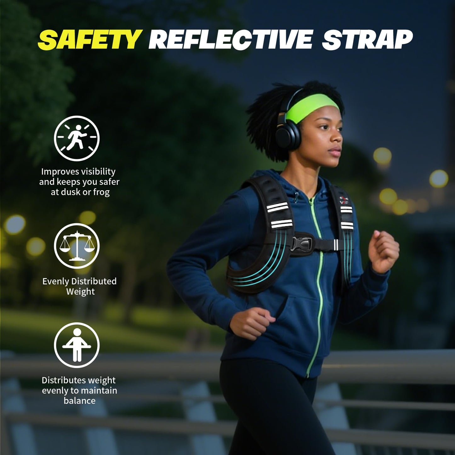 VBSD Weighted Vest Woman 8LB Weight Vest for Women Men Body Weight Vests for Walking Strength Training Running Workout Jogging Fitness Black