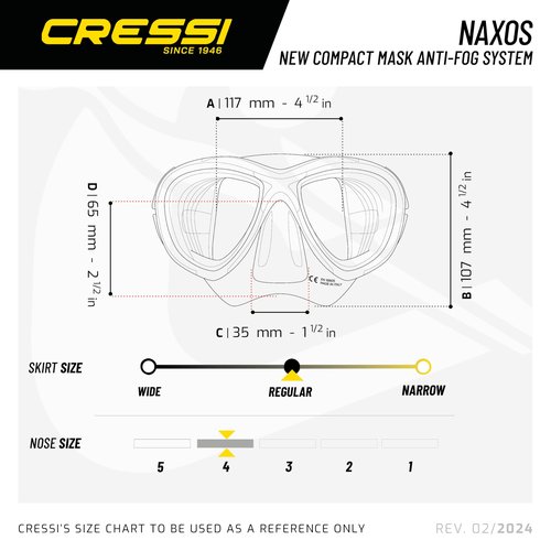 Cressi Naxos 2-Lens Masks, Clear/Pink