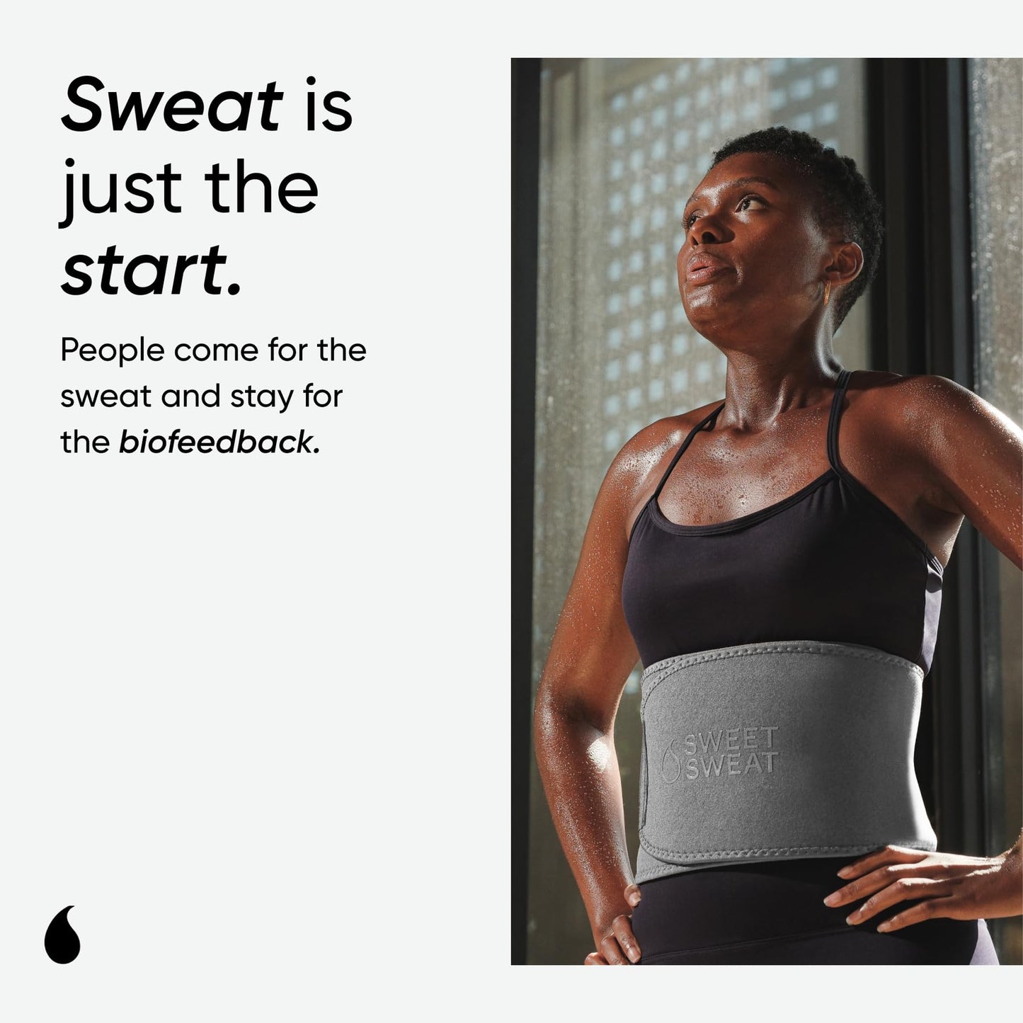 Sports Research Sweet Sweat Waist Trimmer (Core Series) - Premium Sweat Enhancing Fitness Band for Women & Men - Adjustable Fit · Latex-Free Neoprene - Matte Gray, Small