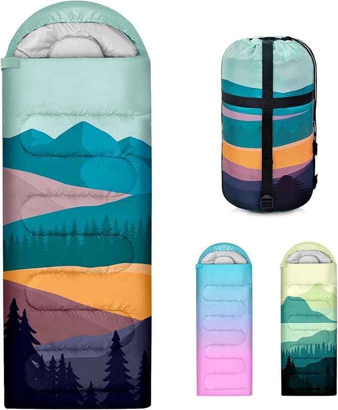 Sleeping Bags for Adults, 3 Seasons Warm & Cold Weather Waterproof Lightweight Backpacking Camping Sleeping Bag for Indoor...