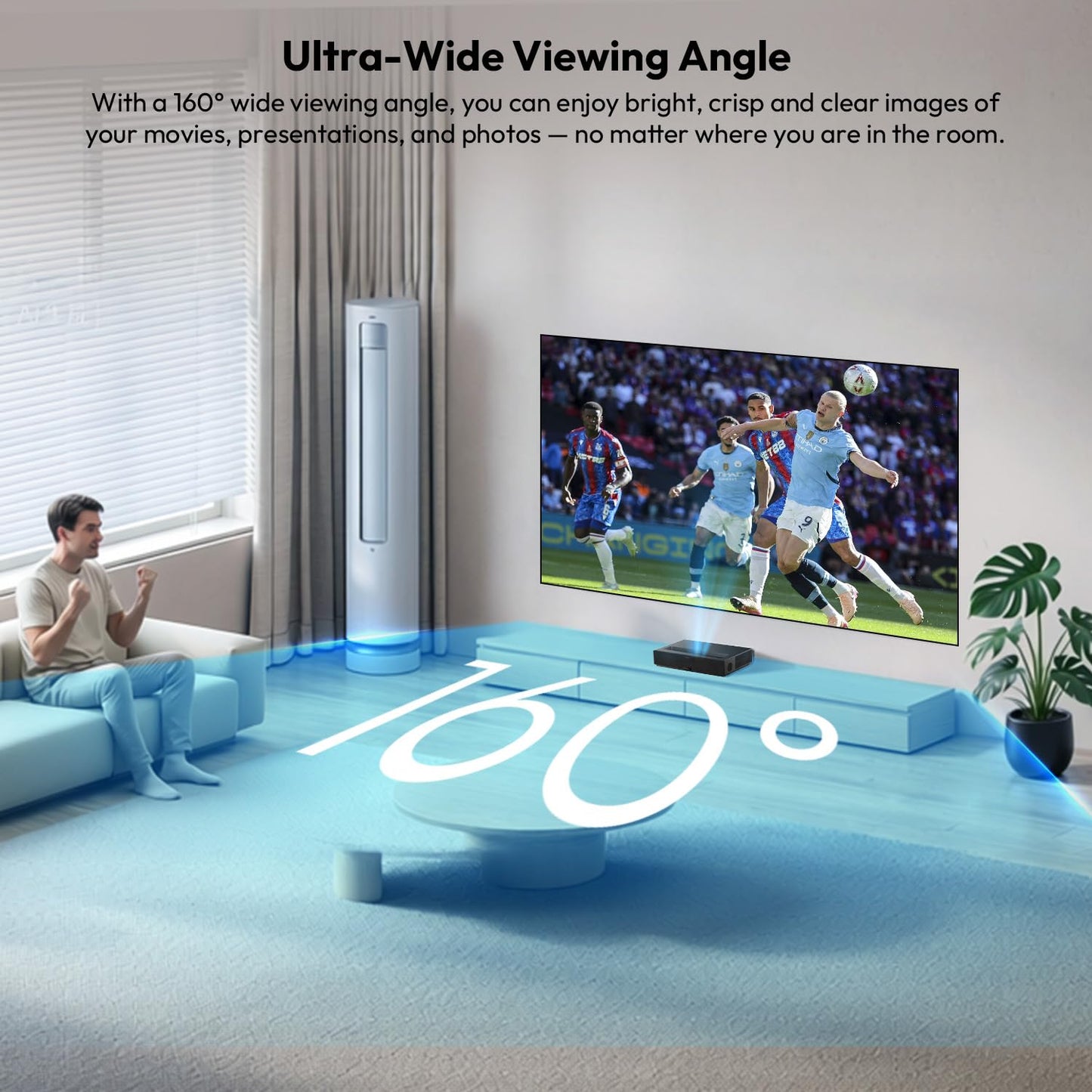 NothingProjector ALR Screen for Ultra Short Throw Projector, 85% Ambient Ceiling Light Rejecting, 100 inch, 4K/8K UHD, Active 3D, Fixed Frame 16:9, Wall Mount Anti Daylight UST, Classic Series NothPJ