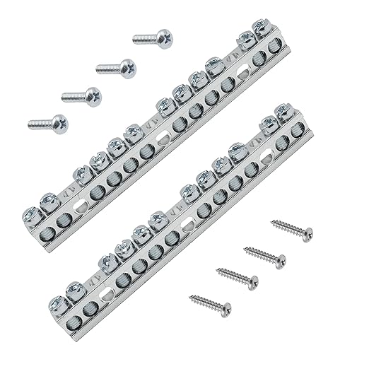 Ground Bar Kit for Square D, 12 Terminal Grounding Bar Compatible with Schneider Electric Load Centers 2 Pack