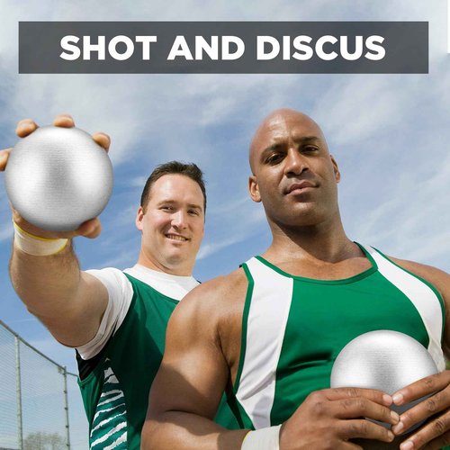Silipull 2 Pcs Spring Sports Iron Shot Put Outdoor Shot Put Balls Silver Cast Iron Shotput Weight Balls for High School Track and Field Competition Practice(Silver,12 Lbs)