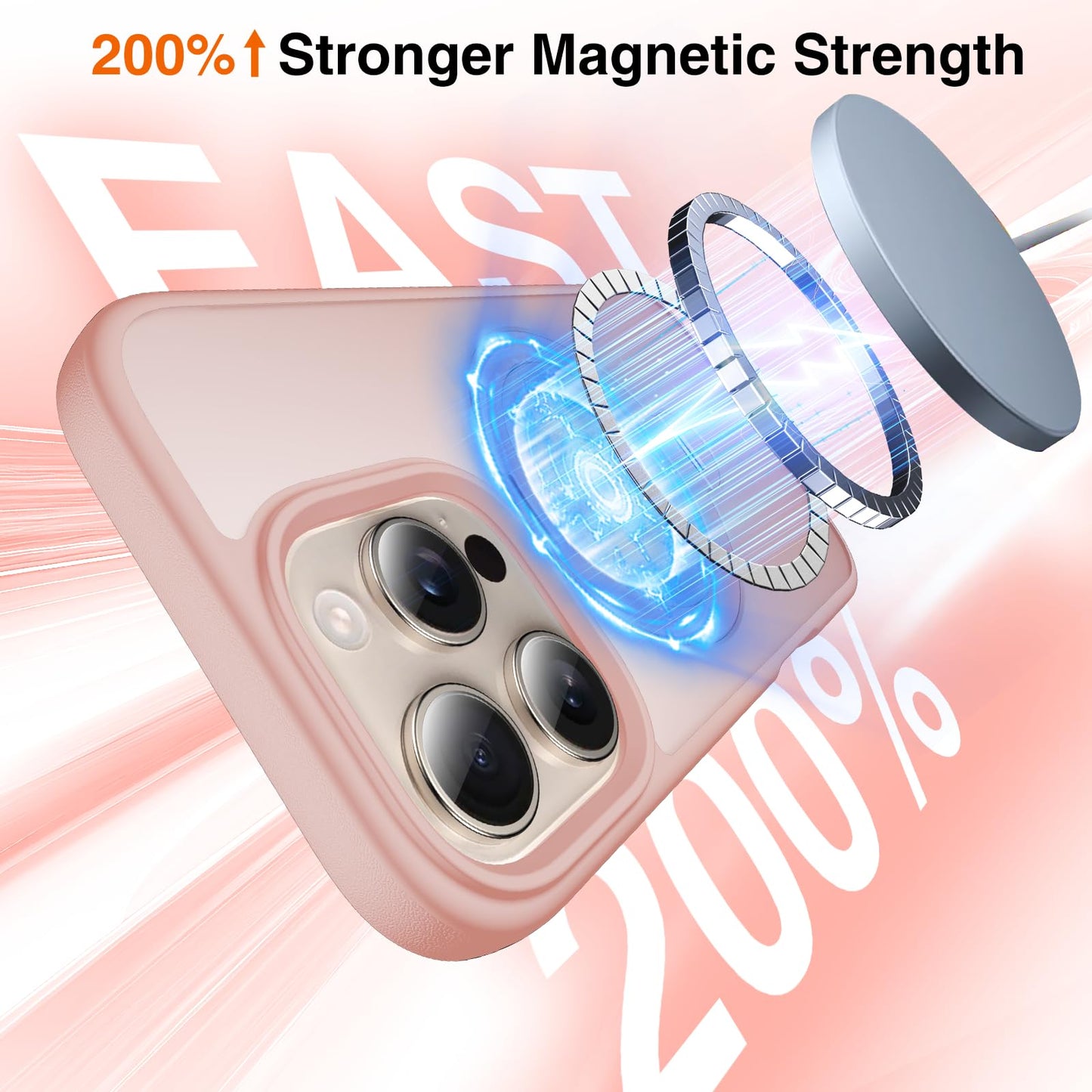 Chicfun 360 O-Ring Magstander For Iphone 15 Pro Case With Magnetic Kickstand Ring Holder [Compatible With Magsafe][360Rotate Sta