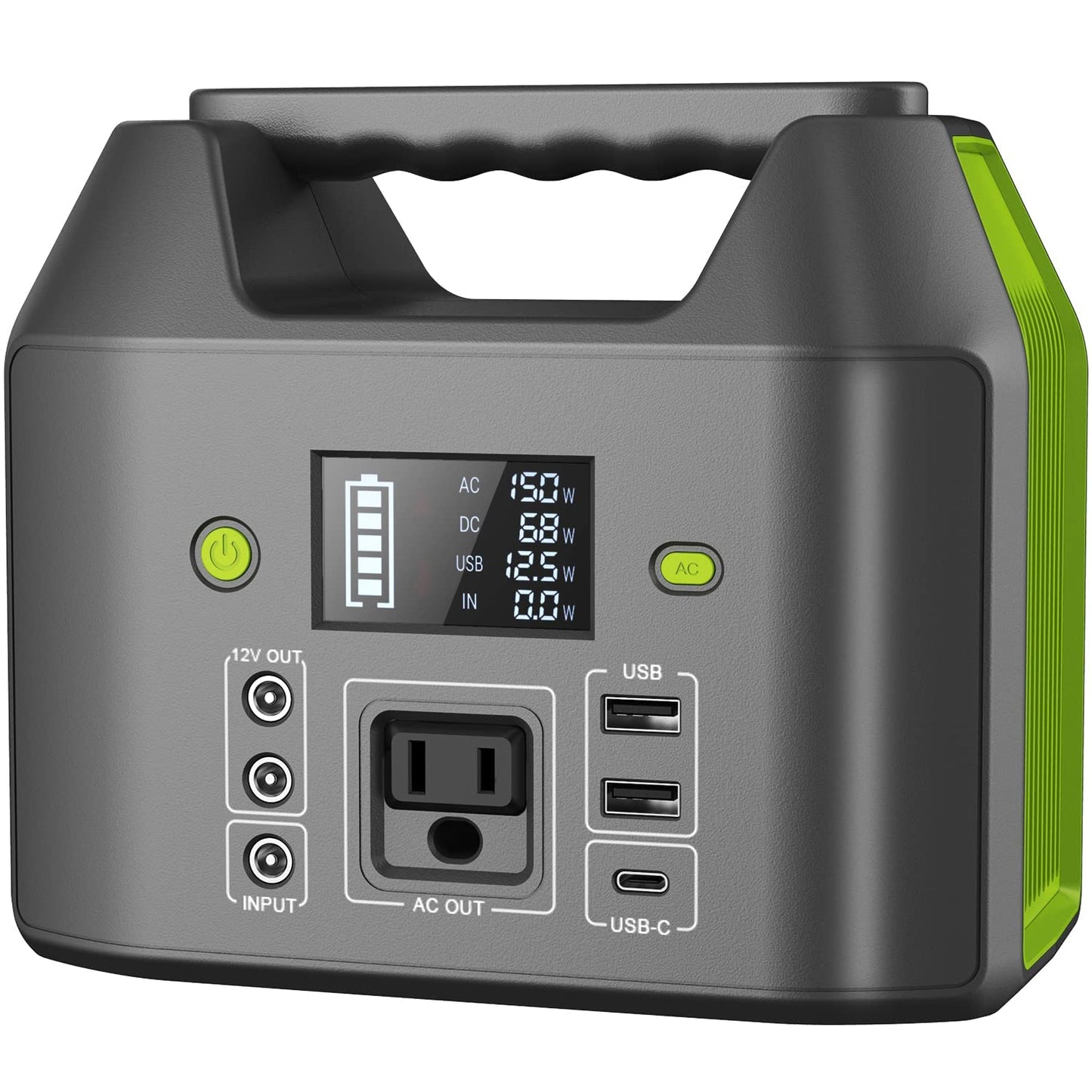 Enginstar 155Wh Power Bank 150Wh Portable Power Station 110V Battery Pack 6 Outputs W/Ac Outlet Led Light For Outdoor Camping Ro