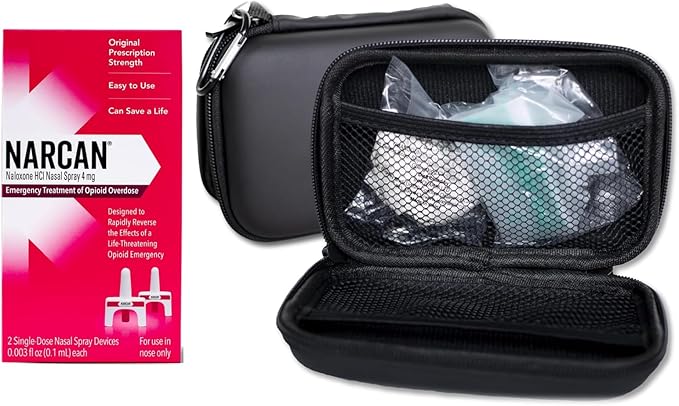 NARCAN Nasal Spray 4mg (2 Single-Dose Devices) + Convenience Kit with Medical Grade Components | Quick Access Bundle to Ai...