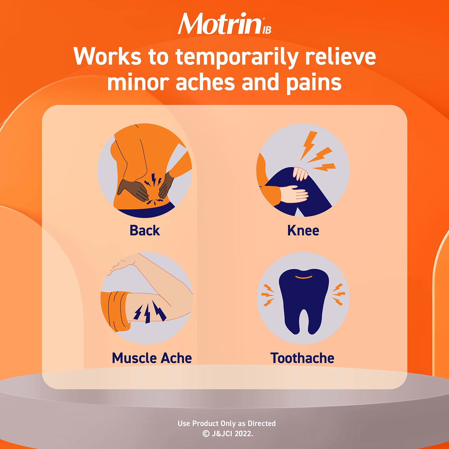 Motrin IB Liquid Gels with 200mg Ibuprofen per Caplet, Pain Reliever & Fever Reducer for Adults, Relief from Minor Arthritis Pain, Muscle Aches, Headache, Menstrual Cramps & Backache, 120 ct