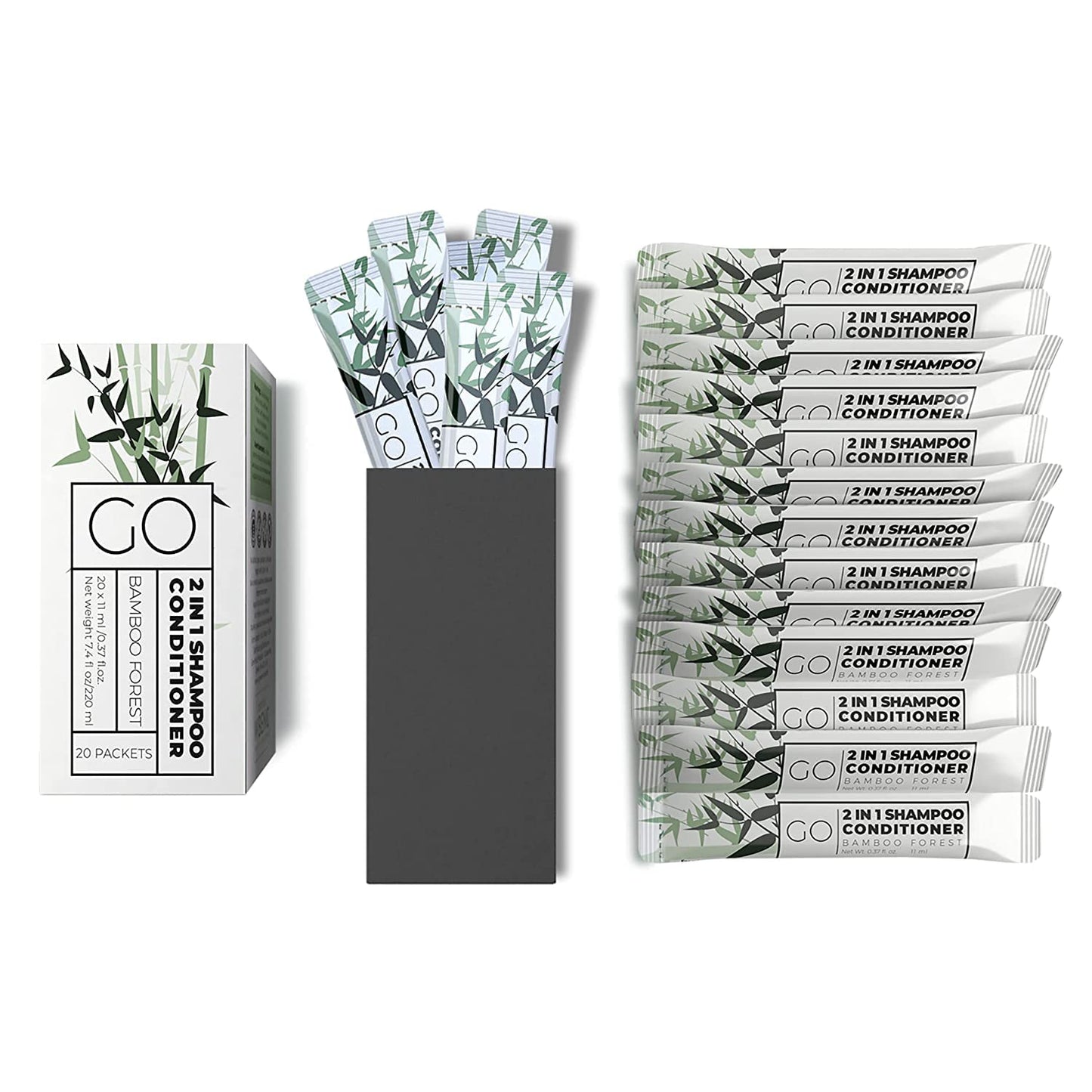 GO Essentials Travel Size Shampoo and Conditioner Set of 800 - 2 in 1 Single Use Travel Shampoo and Conditioner (Sulfate Free) -