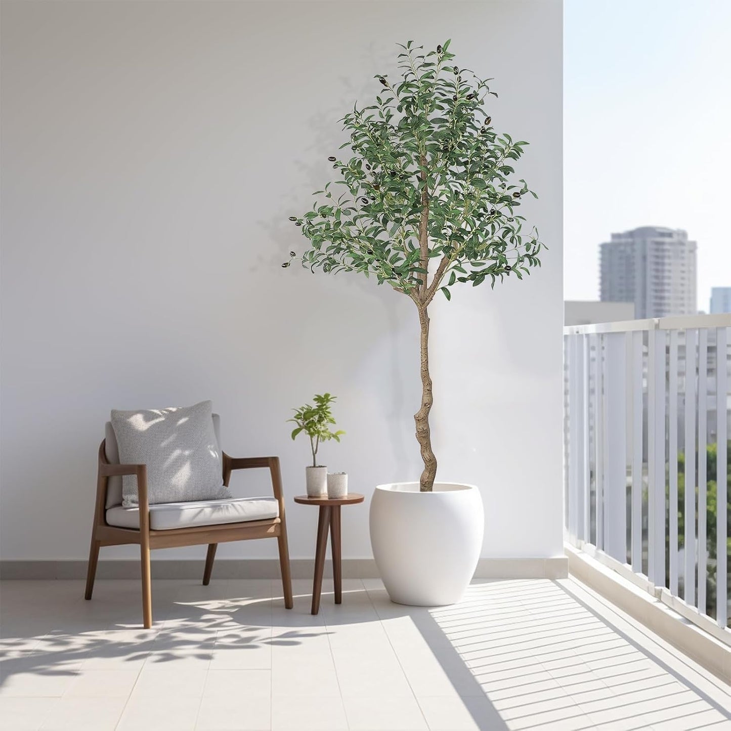 AnTing Fake Plants Olive Tree 6FT for Decor - Artificial Olive Tree 72in for Home Office Garden Hotel Decor Housewarming Gifts(1Pack)