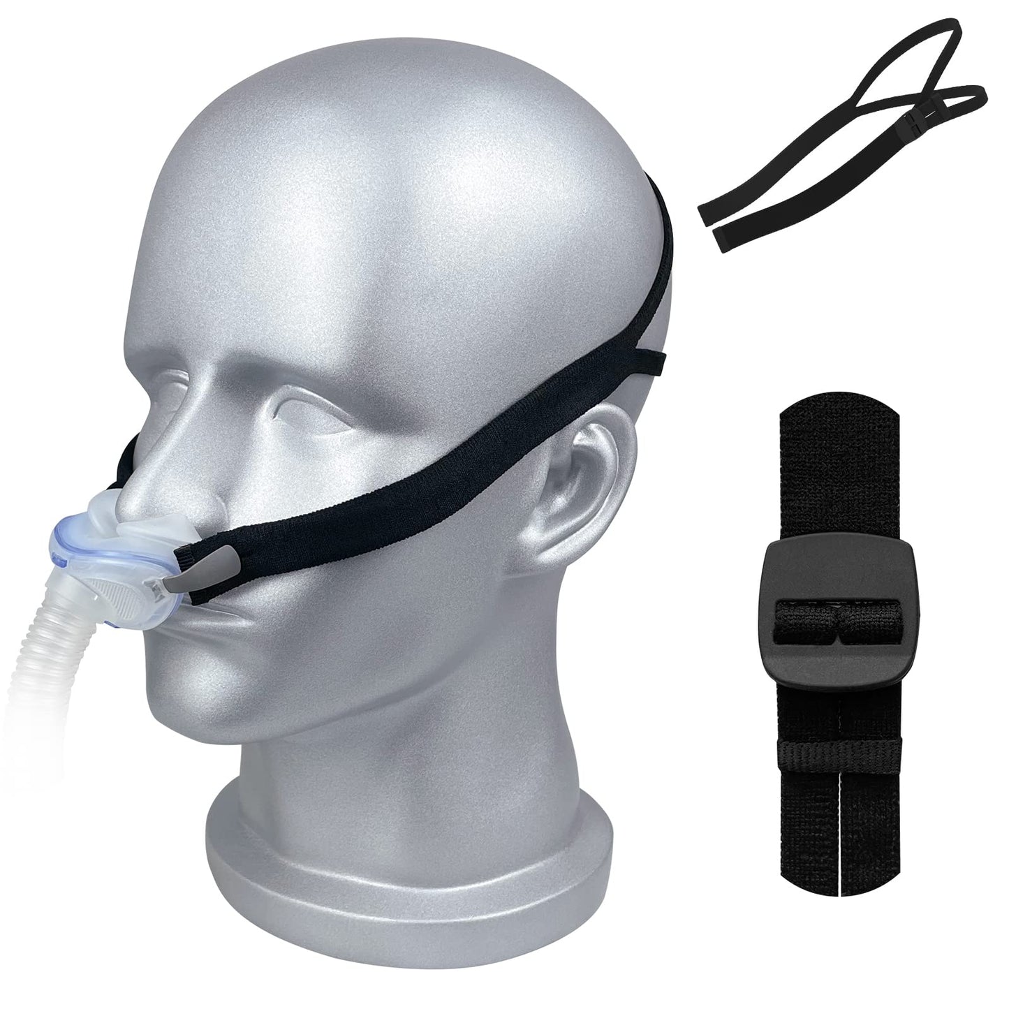 Upgrade Airsense 11 10 Headgear Straps Fully Adjustable CPAP Replacement Supplies Upgraded Headgear Straps for Airfit P10 N30 Airsense 10 11 Nasal Pillow Mask - 2 Pack Black