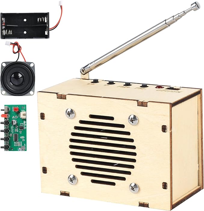 Science Kits for Kids Age 8-12 12-14, STEM Kits for Kids Age 8-10, STEM Toys Build Your Own FM Radio Kit, DIY Electronic S...