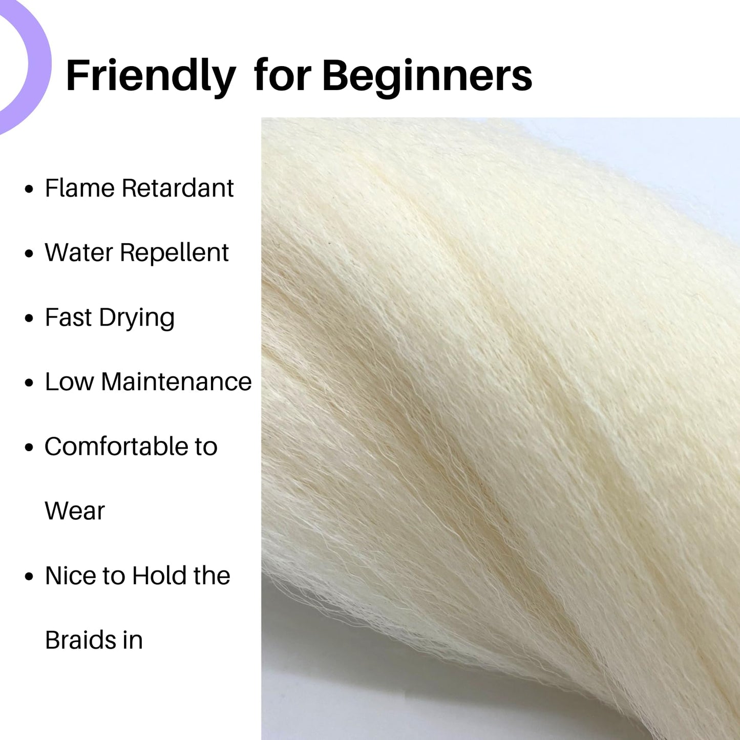 Platinum Blonde Braiding Hair Pre Stretched Braids Hair Extension 26 Inch for Braiding(Pack of 3)