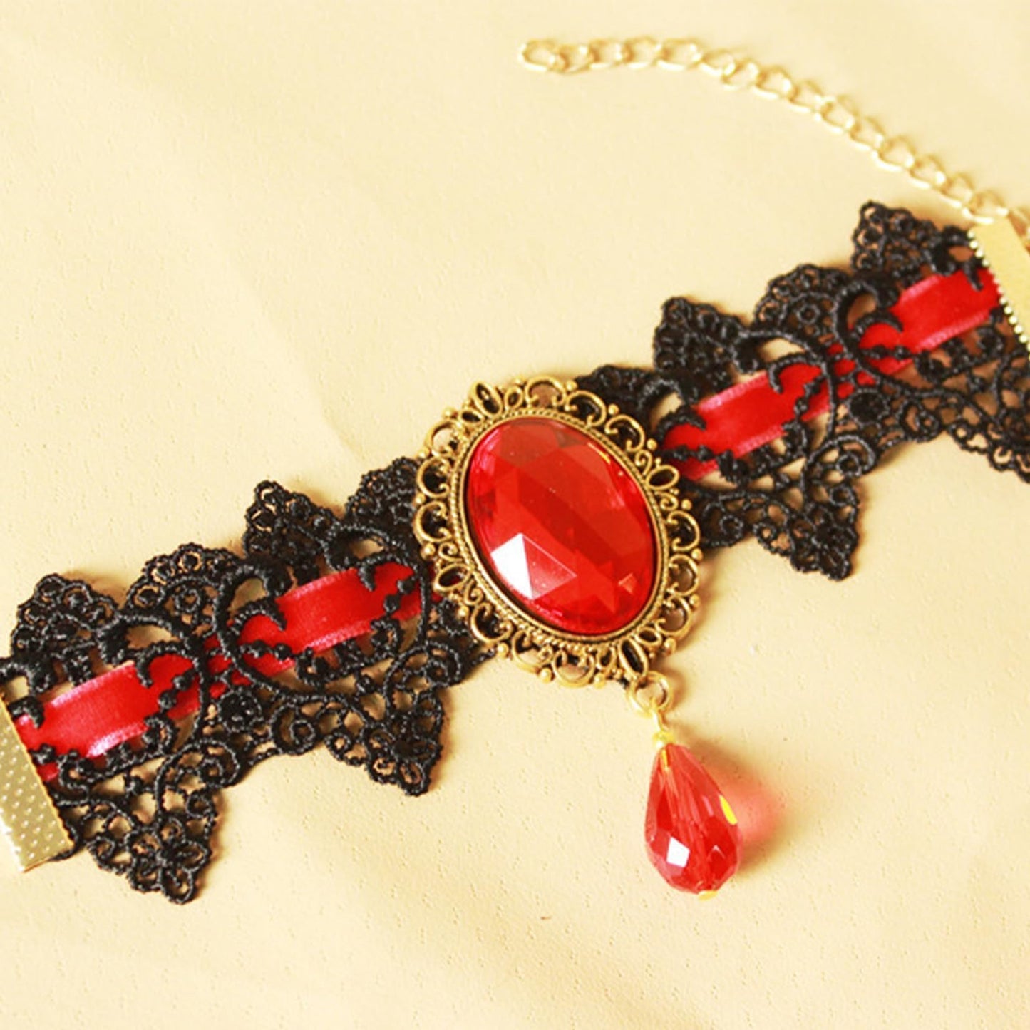 Dcfywl731 Halloween Choker Necklace Bracelet Earrings Set Gothic Black Halloween Costume Accessories Jewelry for Women