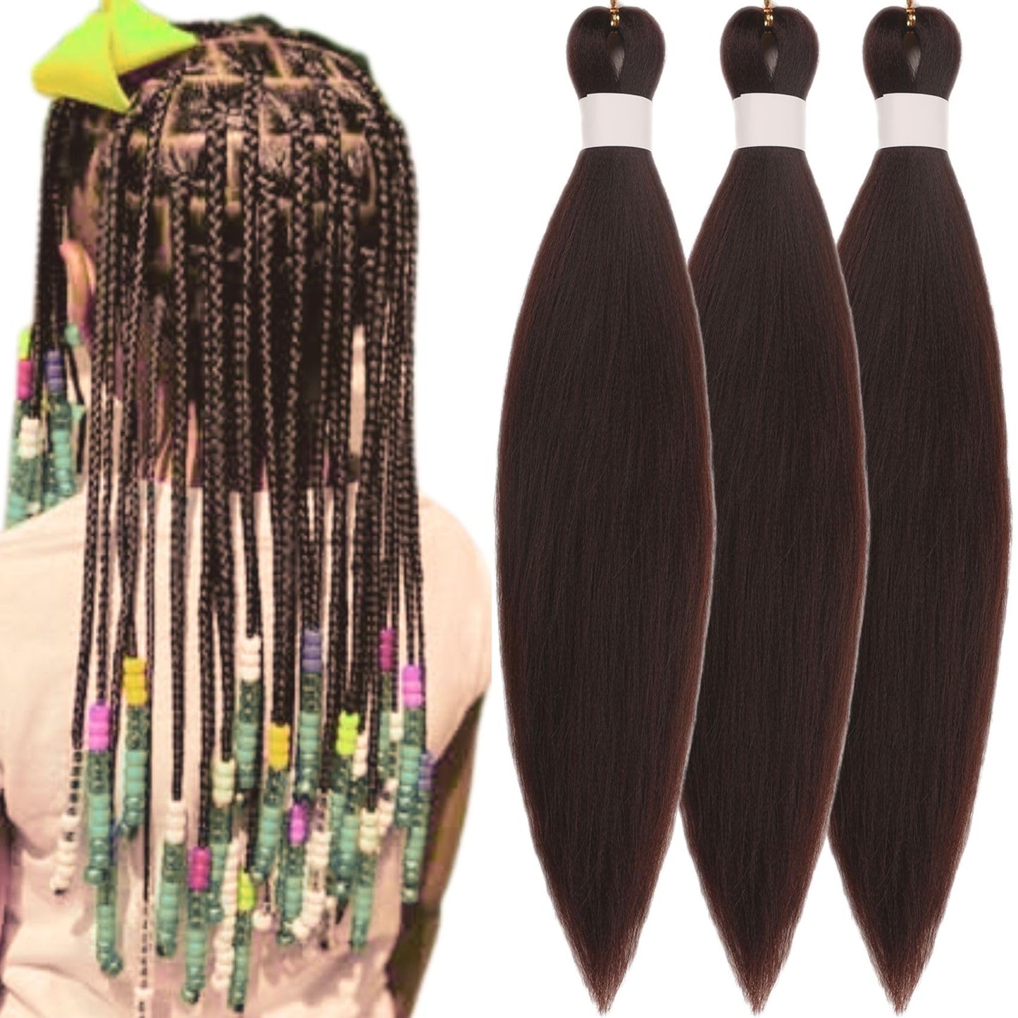 Kids Braiding Hair Pre stretched Color 4 Braiding Hair 16 inch for Kids Girls