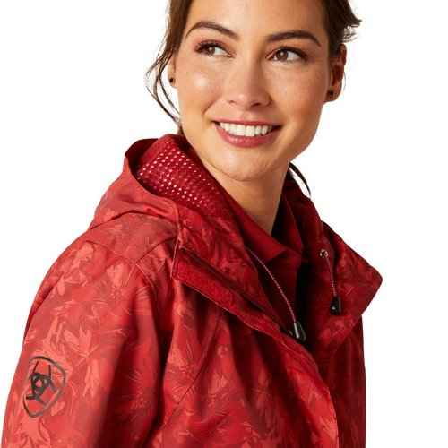 ARIAT Women's Spectator Waterproof Jacket, Sun-Dried Tomato Exploding Flo, XX-Large