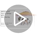 ABCCANOPY 13x13 Pop Up Canopy Base on 10x10 Canopy Frame with Double Ventilated Top, 4 Sandbags, 4 Ropes and 8 Stakes (Beige)
