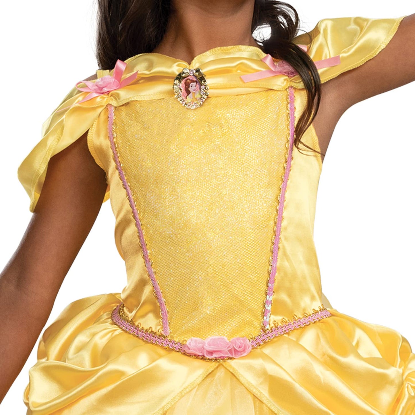 Princess Belle Costume for Girls, Official Disney Princess Costume Outfit, Kids Size (4-6x)