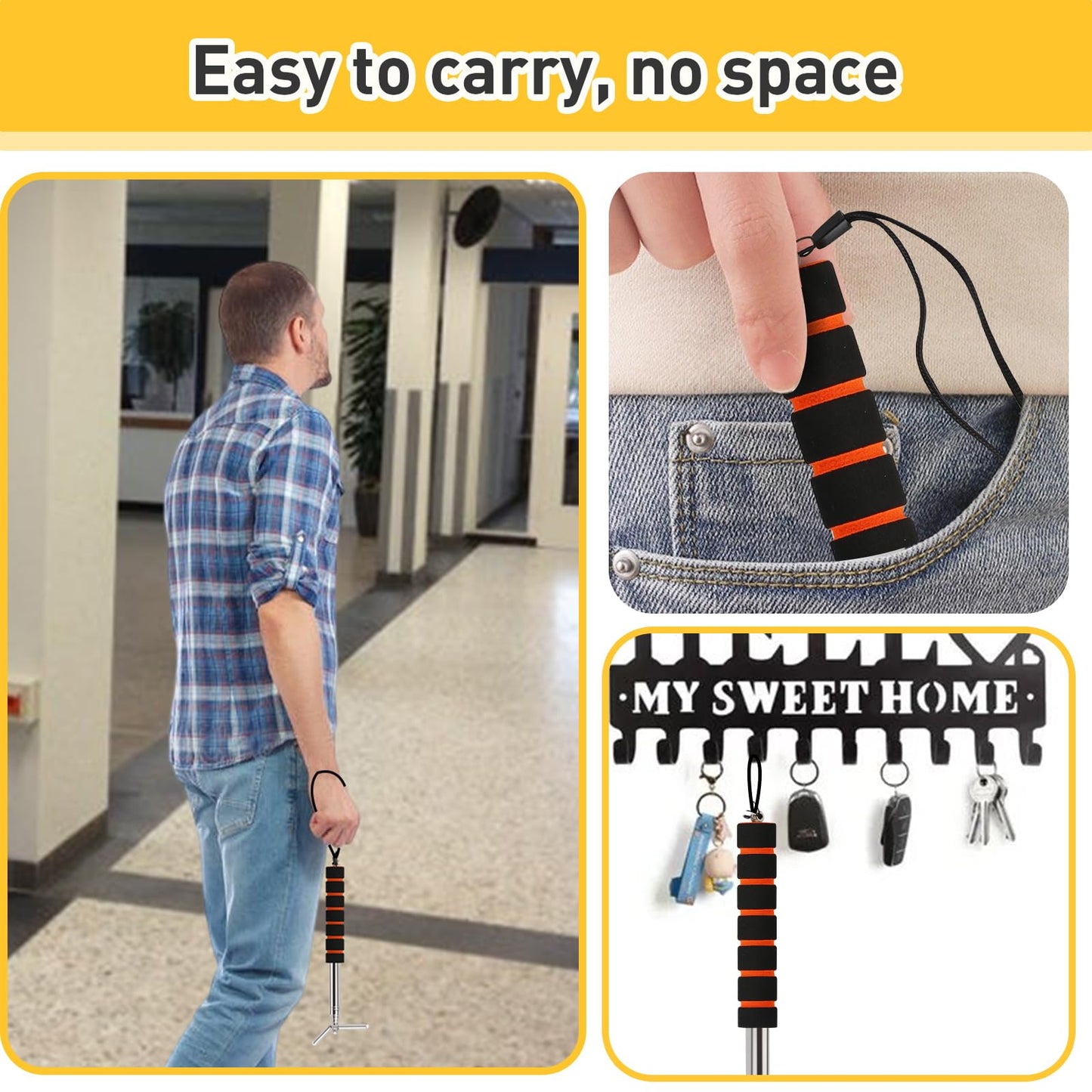 Smoke Detector Tester Pole - Smoke Detector and Emergency Exit Light Extendable Pole Tester - Emergency Light Testing Pole - Ensuring Safe and Efficient Testing of Life Safety Products,1 Pack