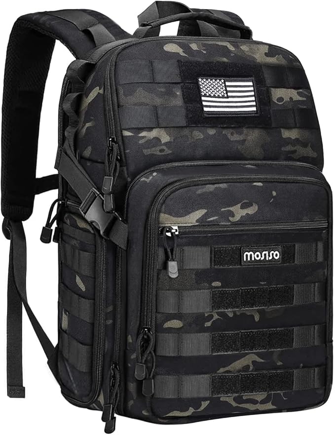 MOSISO Camera Backpack, DSLR/SLR/Mirrorless Photography Tactical Camera Bag Case with Tripod Holder & 15-16 inch Laptop Co...