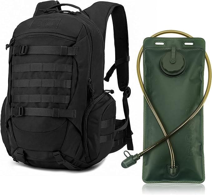 Mardingtop 35L Tactical Backpack with Rain Cover + 2.5L Hydration Bladder