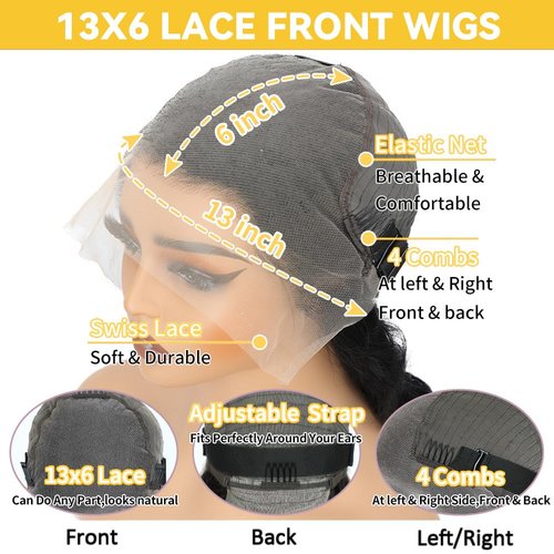KTOOYKE Deep Wave Lace Front Wigs Human Hair for Women 22 Inch Hd Lace Frontal Wig 13x6 Deep Curly Wig Human Hair Lace Front Wigs Pre Plucked 180 Density Natural Color