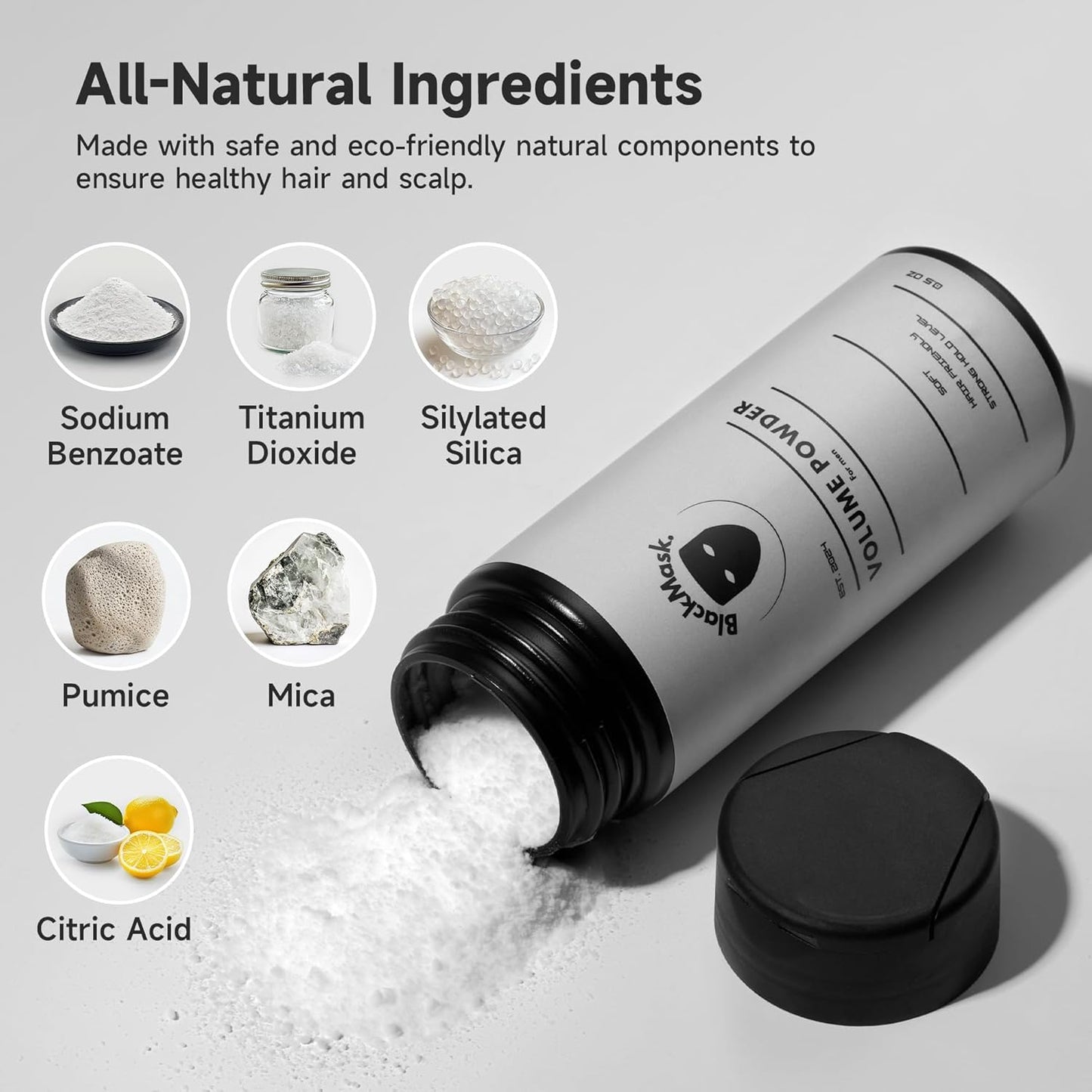 BlackMask 3 Pack Volume Hair Powder, Texture Powder for Men