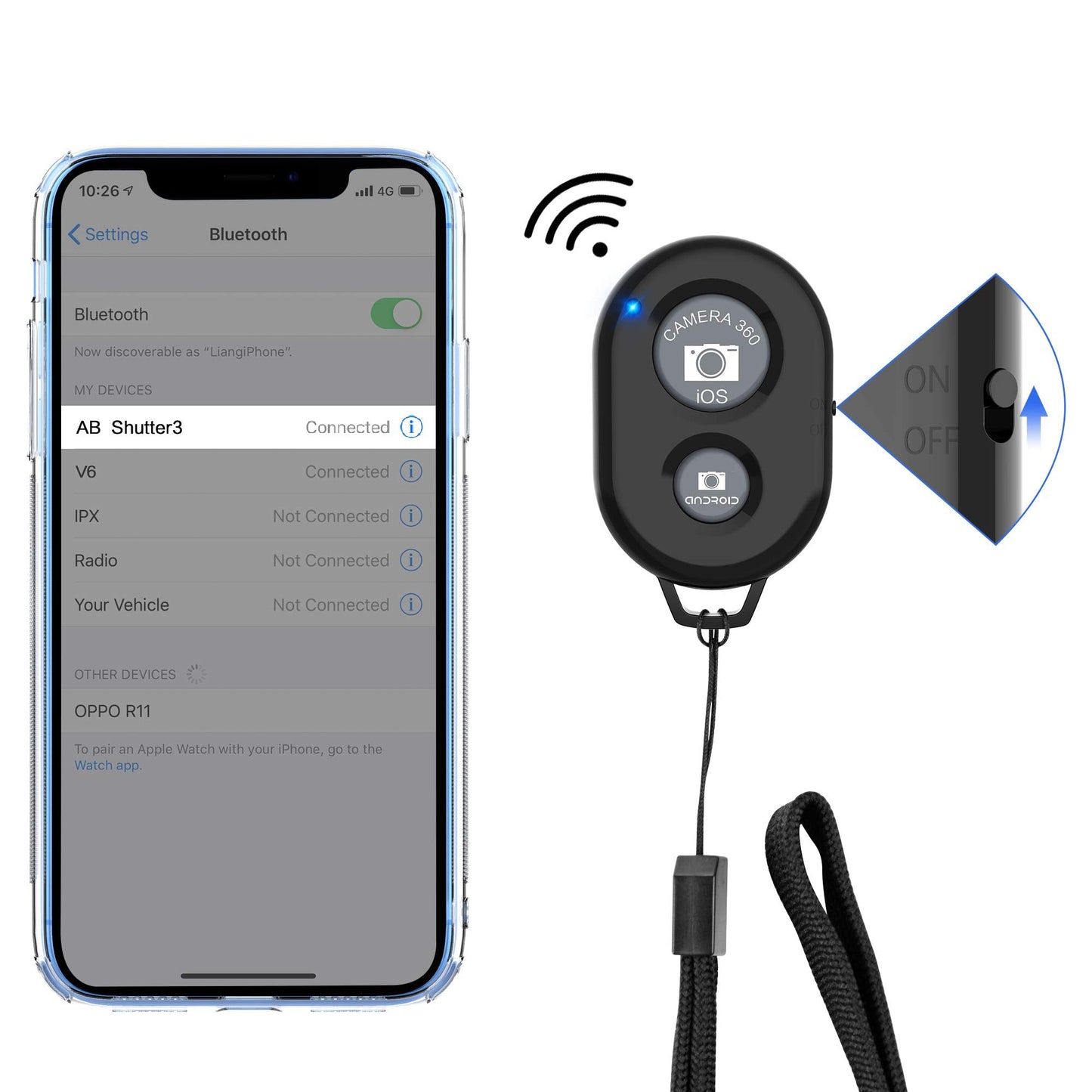 Wireless Camera Remote Shutter For Smartphones (2 Pack), Zttopo Wireless Phone Camera Remote Control Compatible With Iphone/Andr