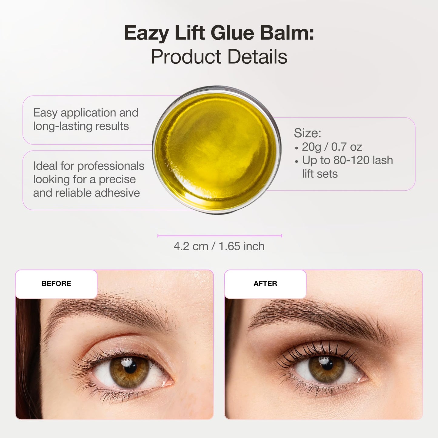 Curacoro Eazy Lash Lift Glue Balm, Nourishing Lash Lift Adhesive for Eyelash Curling & Lamination | Hydrating, Long-Lasting Lash