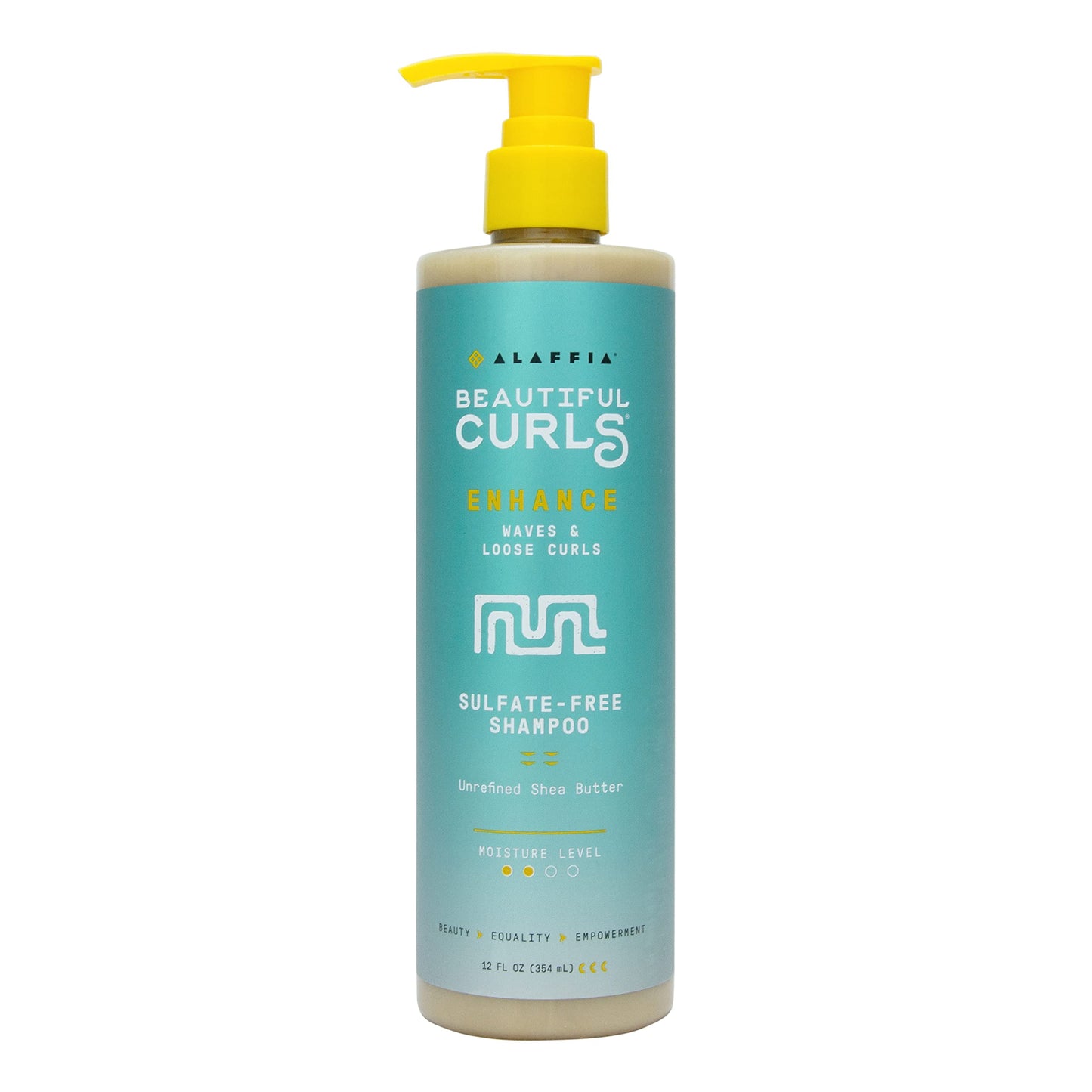 Alaffia Beautiful Curls Curl Enhancing Cream Shampoo, Kinky Curly Hair Products, Natural Shampoo, No Sulfates with Shea Butter,