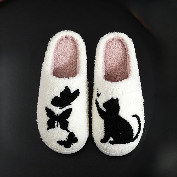 Women Slippers Cute Plush House Slippers Indoor Outdoor