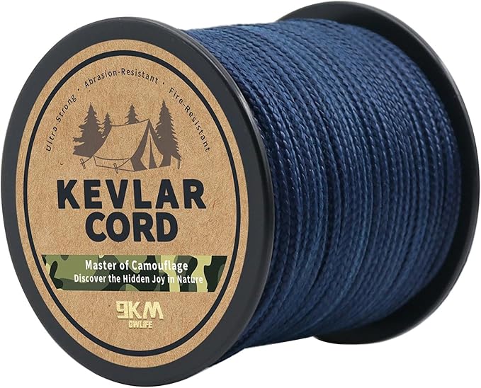 9KM DWLIFE Blue Kevlar Cord – Ultra-Strong, Lightweight & Abrasion-Proof Survival Rope for Camping, Tactical Gear, Hammock...