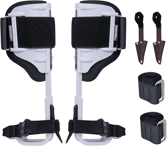 VEVOR Tree Climbing Spikes, 1 Pair Height-Adjustable Climbing Spurs, 350lbs Load Capacity Tree Climbing Gear with Straps, ...