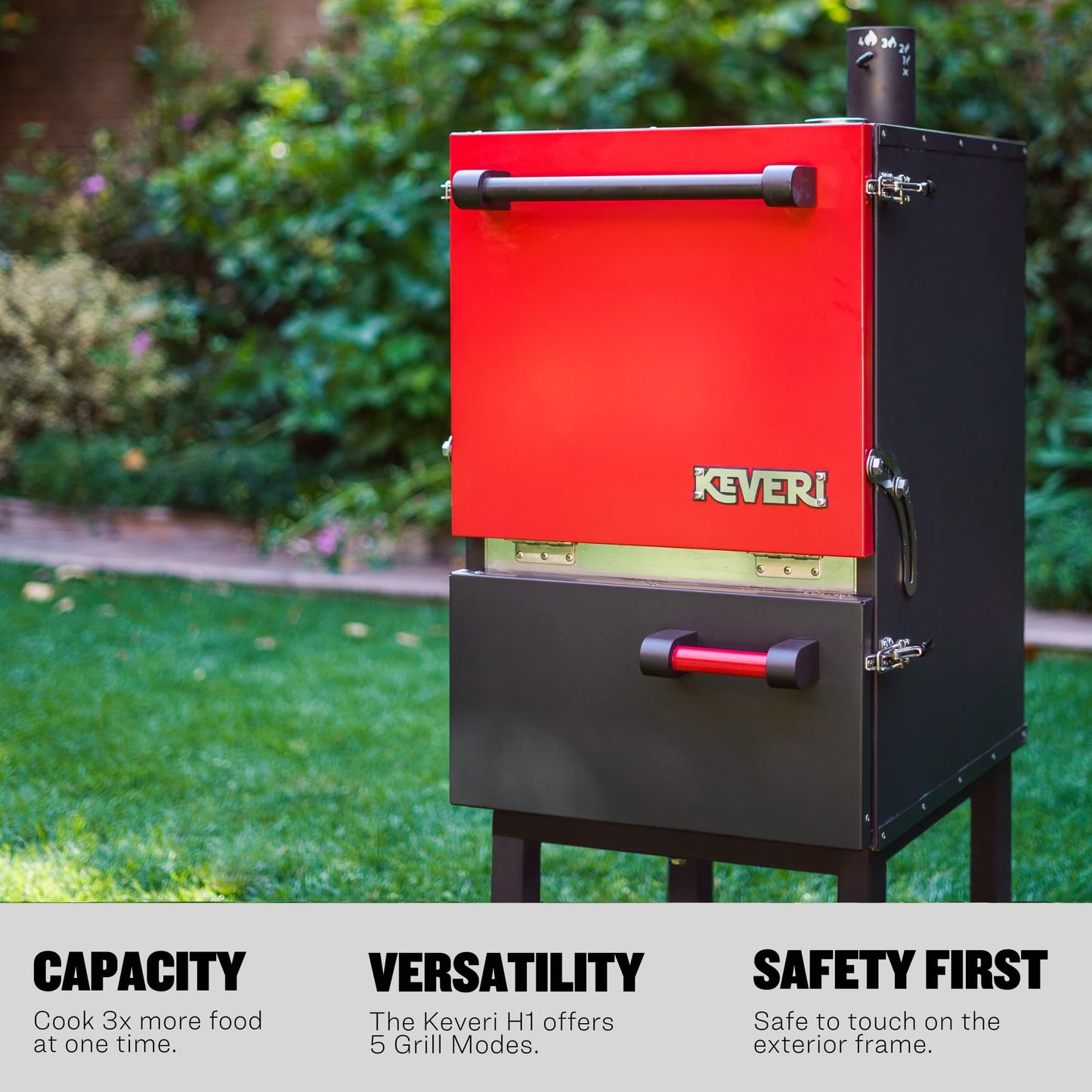 Keveri H1 Medium Rare | Multi-Purpose Charcoal Oven | Grill, Smoker, Roast, Bake, Pizza Oven