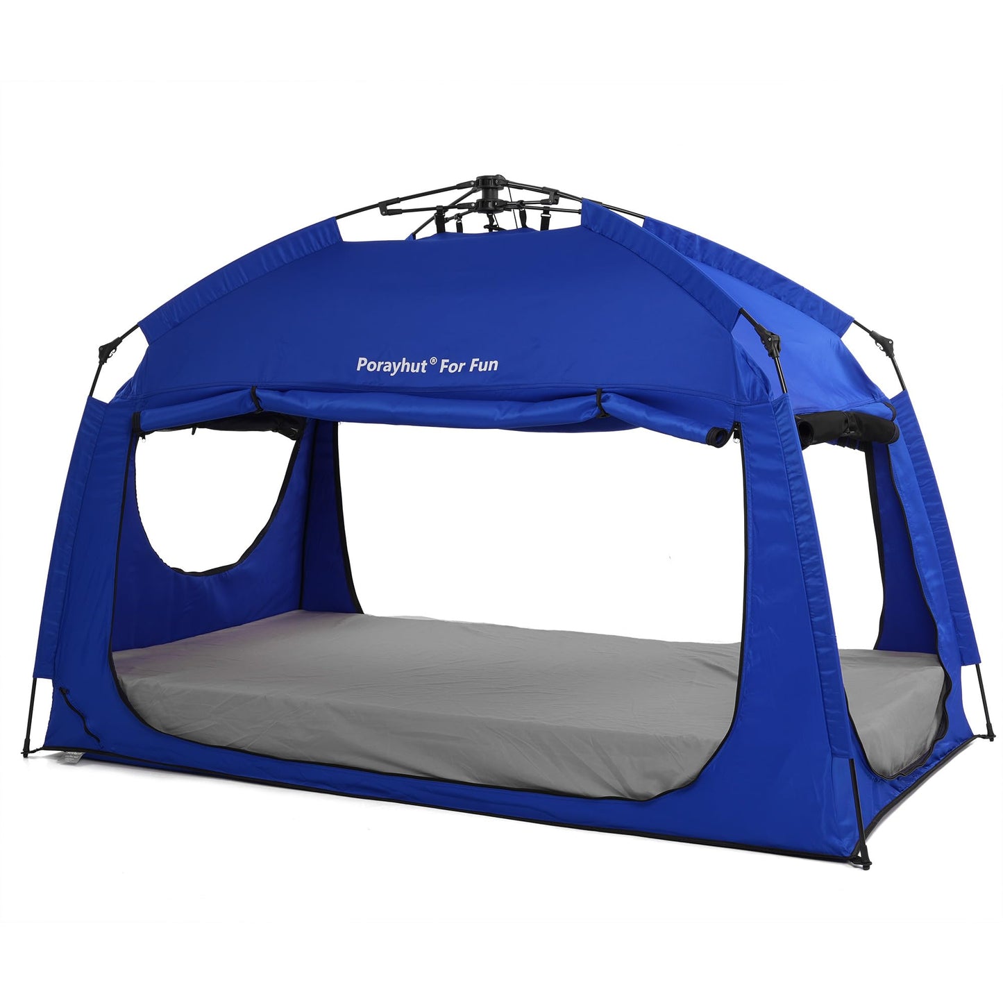 Indoor Instant Privacy Bed Tent for Sleeping,Quick Set-up Bed Canopies,Portable Bed Drapes with Large Space and 3 Doors (Blue, Full)