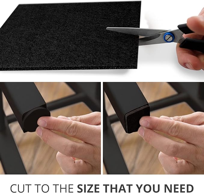 Felt Furniture Pads X-PROTECTOR 10 PCS - Premium 8” x 6” x 1/5” Heavy Duty Black Felt Sheets! Cut Large Furniture Pads to The Size You Need - The Best Felt Floor Protectors for Any Hard Floor!