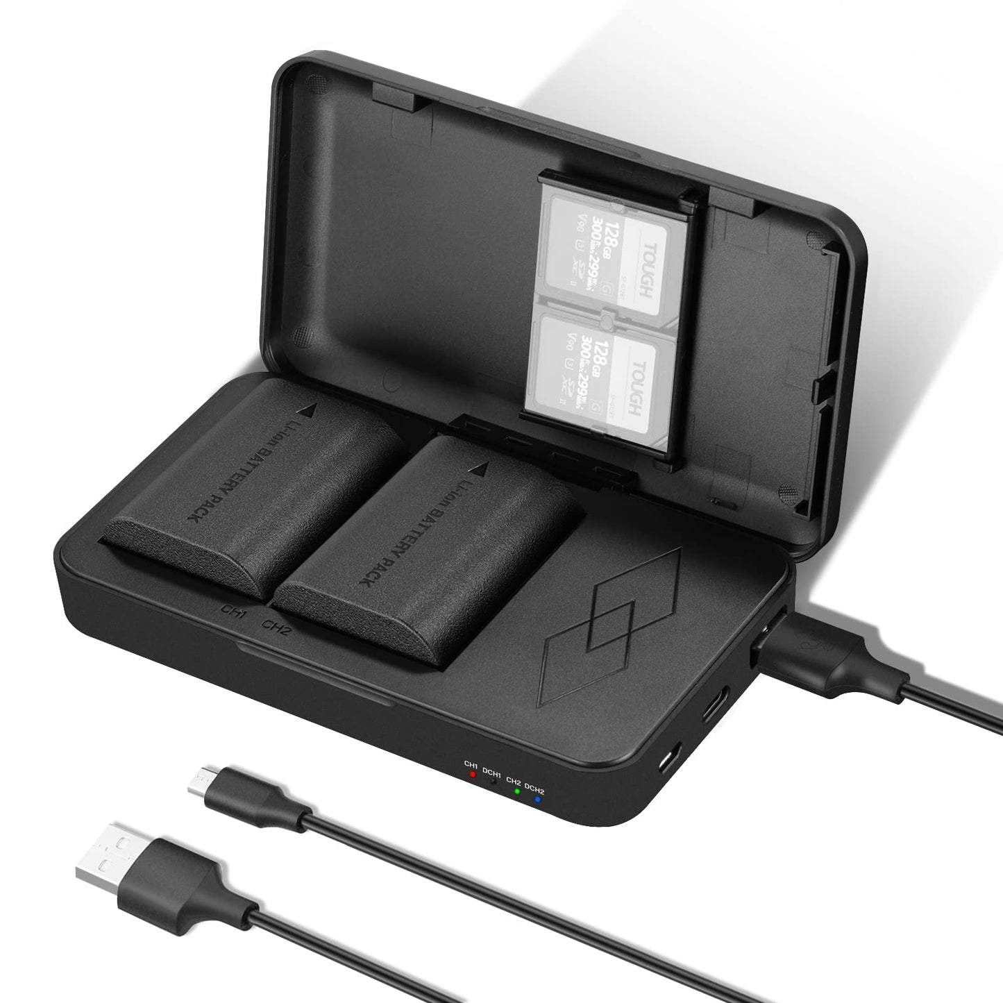 Neewer 2 Packs Lp-E6 Lp-E6N Replacement Batteries And An Usb Dual Charging Case Set, Compatible With Canon 5D Mark Ii Iii 5D Mar