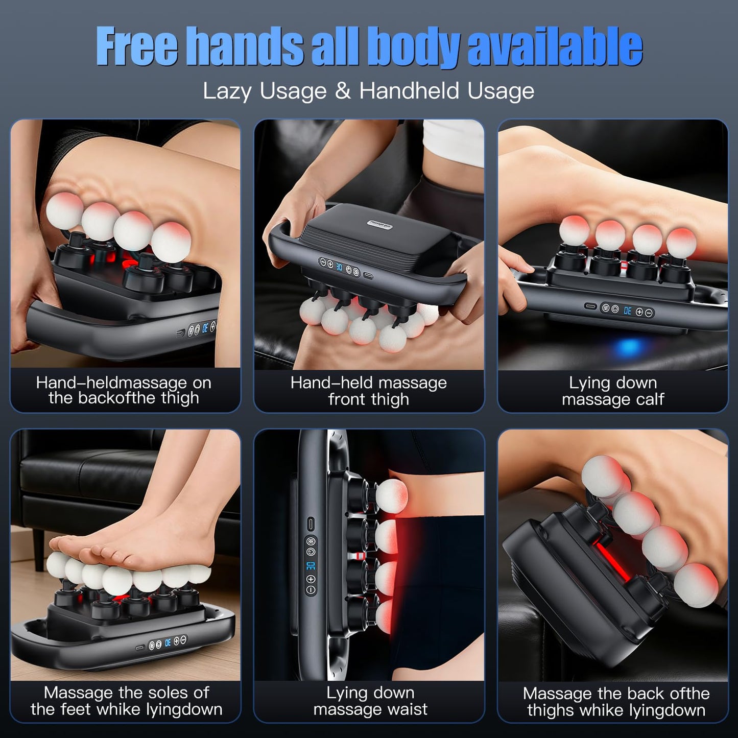 Stellamist 16 Head Massage Gun Set, Deep Tissue Percussion Massager with 3 Modes & 30 Levels, Muscle Massager Pain Relief, Percussion Massage Gun