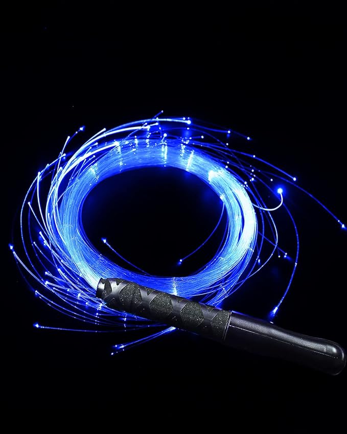 SZYICONG 6ft LED Fiber Optic Whip Dance, USB Rechargeable, 7 Colors, 4 Modes, Rainbow Bright Lights Effect, Great for Rave...